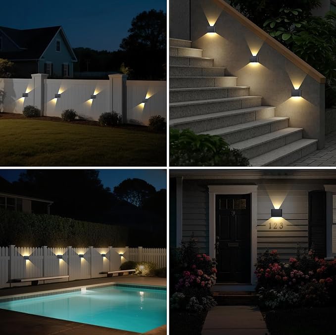 T-SUN Solar Fence Lights Outdoor 6 Pack - Image 7
