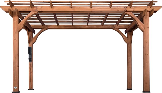 Backyard Discovery Beaumont 14' x 10' Traditional Cedar Wood Pergola Kit by BackyardDiscovery