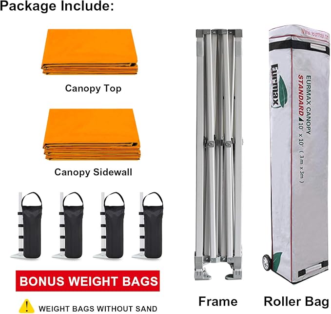 Eurmax USA 10'x10' Pop-up Canopy Tent Commercial Instant Canopies - Image 8