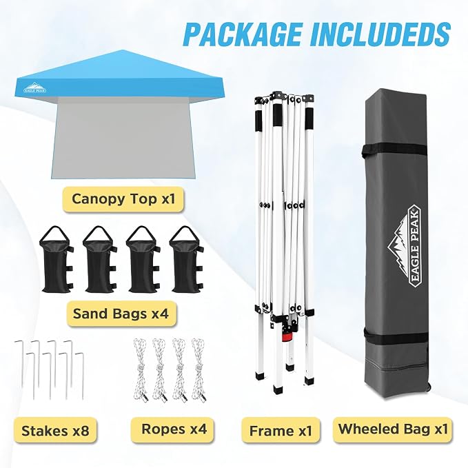 EAGLE PEAK 10x10 Pop Up Canopy Tent - Image 9