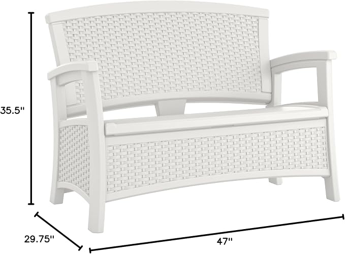 Suncast Outdoor Wicker Love Seat - Image 2