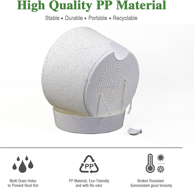 Self Watering Pots for Indoor Plants, 12 inch Planters - Image 4