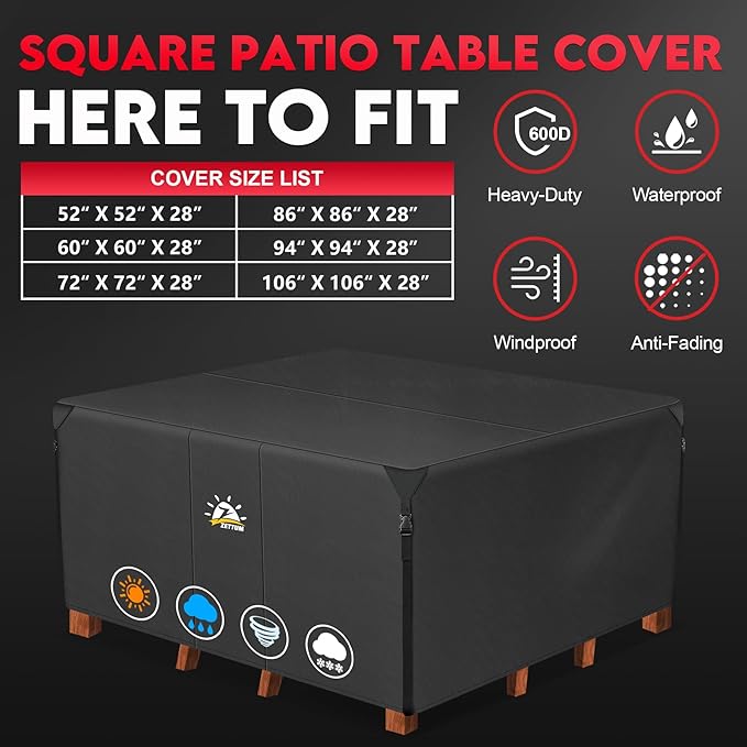 Zettum Patio Furniture Cover Square - Image 3