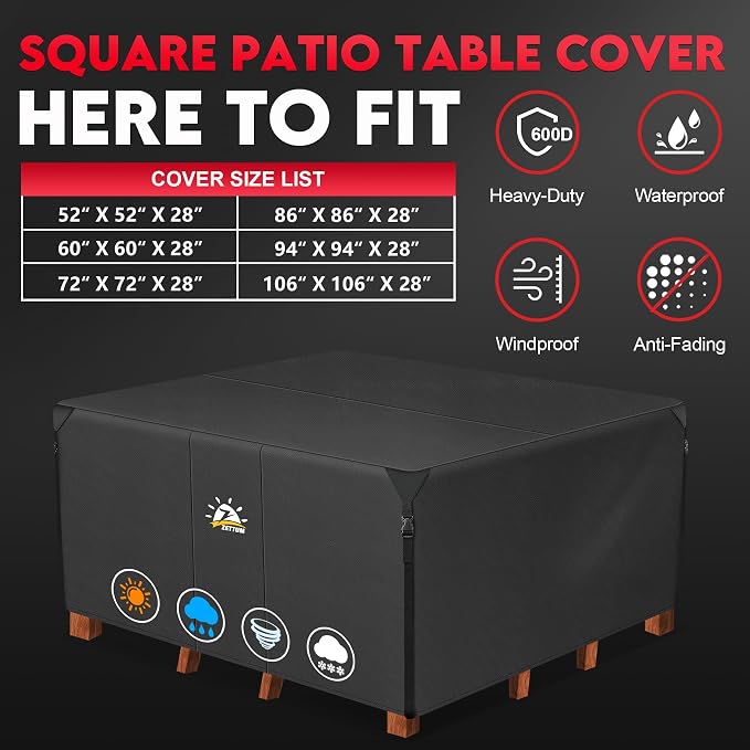 Zettum Patio Furniture Cover Square - Image 3