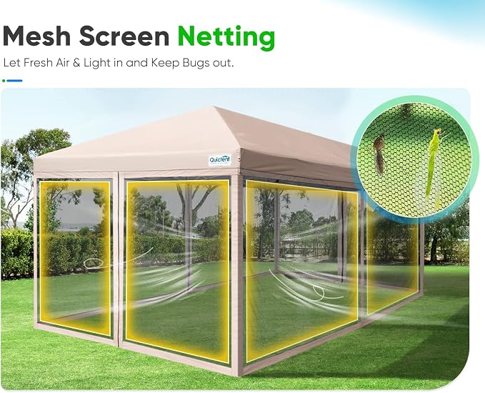Quictent 10'x20' Pop up Screened Canopy Tent - Image 2