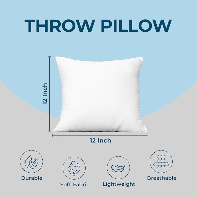 Utopia Bedding Throw Pillows – 12 x 12 Inches Down Alternative Pillows - Image 4