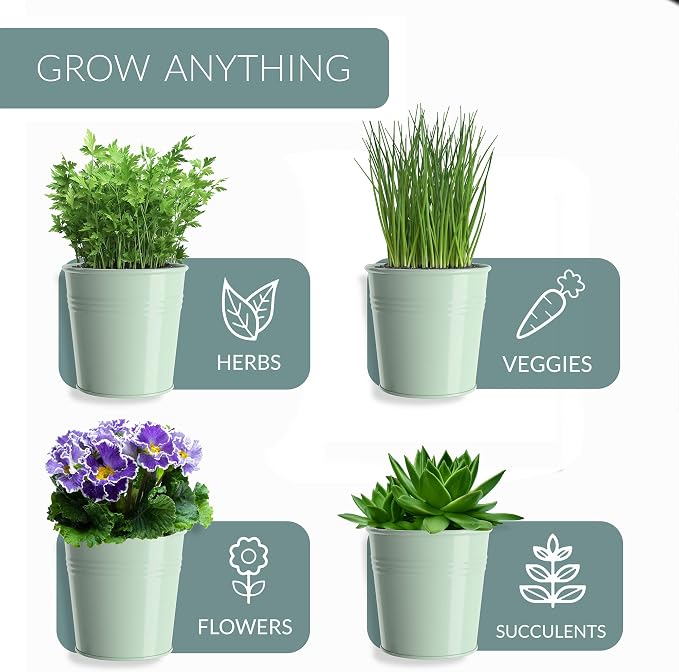 Barnyard Designs Indoor Herb Garden Planter Set - Image 6