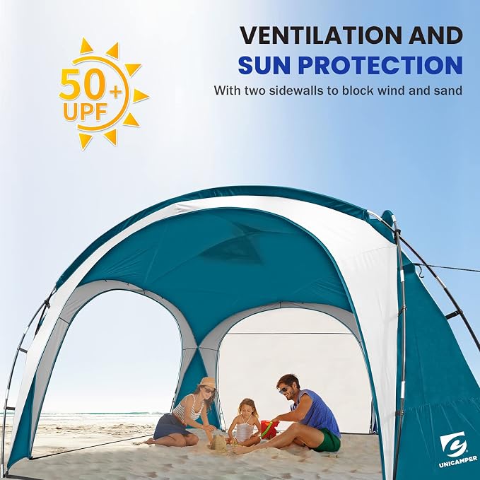Beach Tent 12 X 12ft Large UPF50+ Pop Up Canopy - Image 2