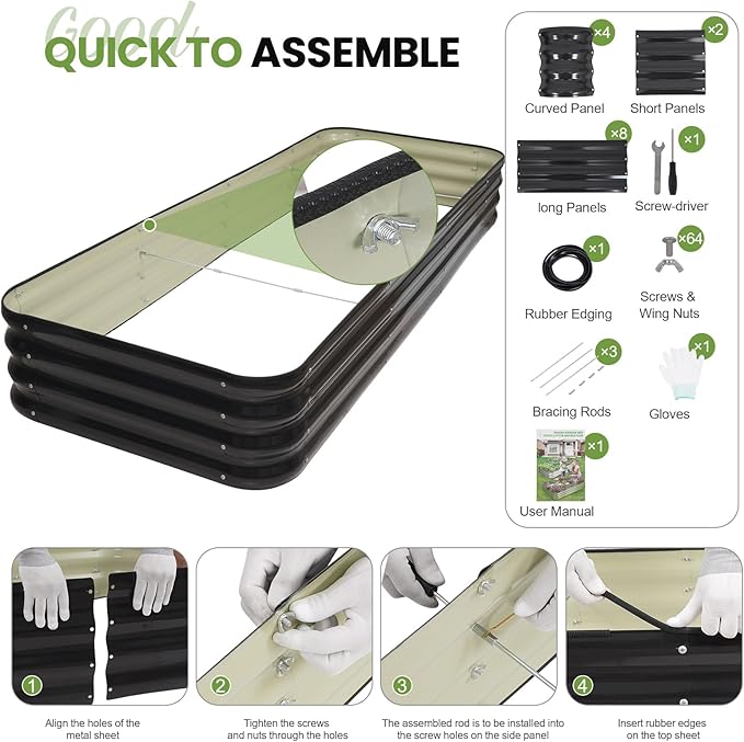 5-in-1 Adjustable Raised Garden Bed Kit | Galvanized Planter Boxes - Image 9