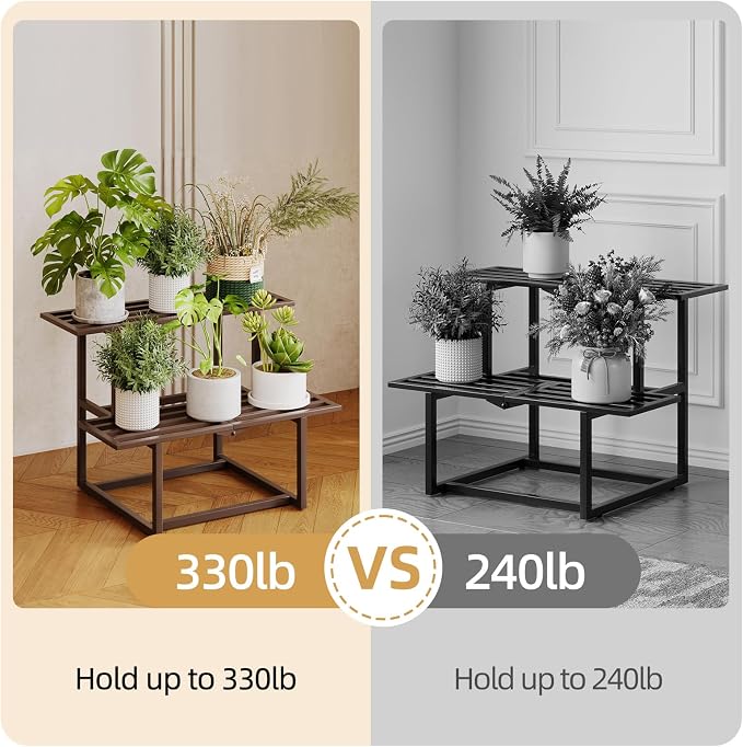 Metal Plant Stand, Foldable Heavy Duty Indoor, Window Iron Plant Shelf - Image 7