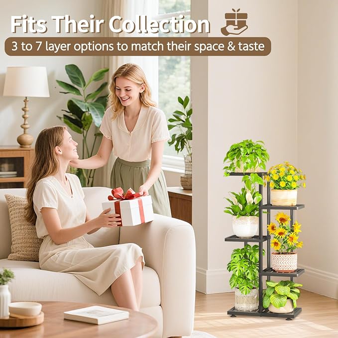 LASZOLA 4 Tier Plant Stand Indoors Outdoors - Image 7