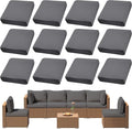 12Pcs Outdoor Cushion Covers, Patio Cushion Covers, Stretch Elastic Slipcovers by dreahoteztil