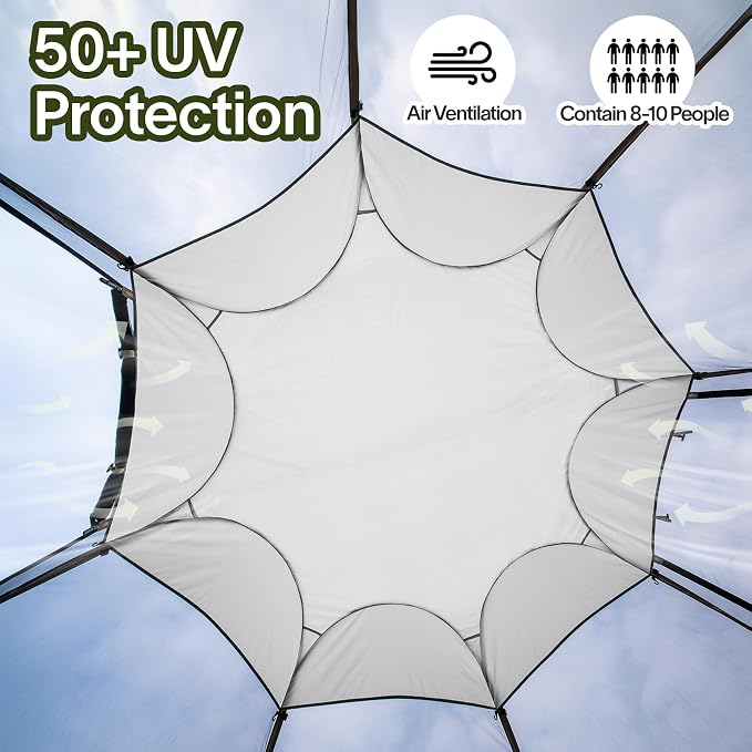 Alvantor® Screen House Gazebo, Pop Up Igloo Screened Canopy Tent - Image 3