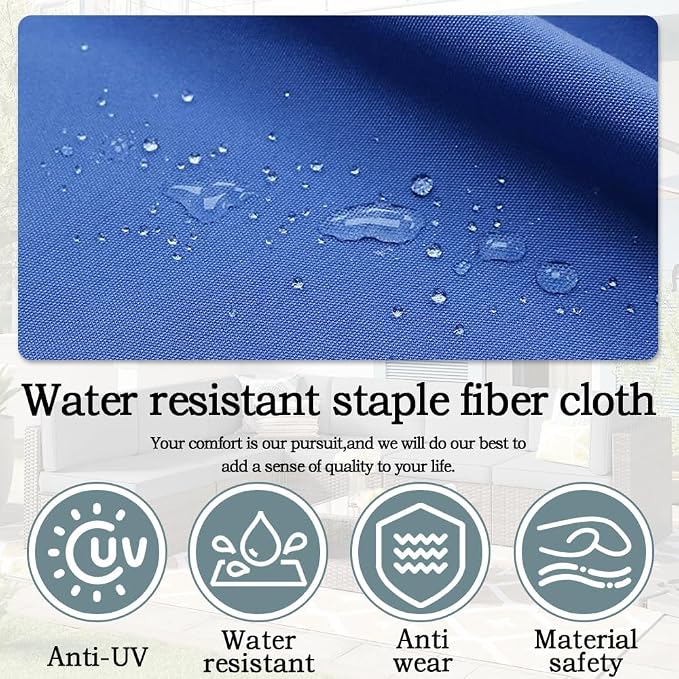 14Pcs Outdoor Cushion Covers Replacement Washable w/Zipper - Image 7