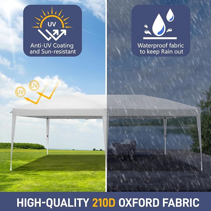 Outvita 10x20ft Pop Up Canopy Tent, Outdoor Instant Shelter Folding Canopy - Image 6