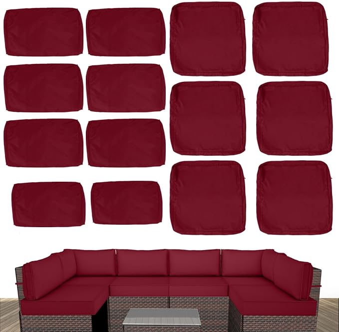 Outdoor Cushion Covers for Patio Furniture, Patio Cushion Covers Replacement by SpaceHop