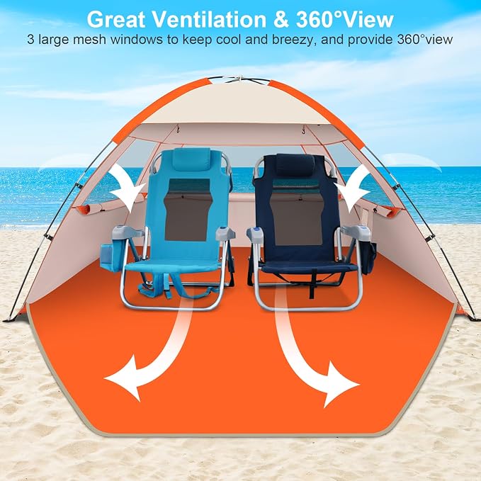 Gorich Beach Tent Sun Shelter for 3/4-5/6-7/8-10 Person - Image 4