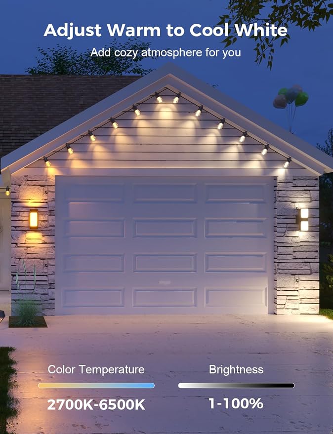 XMCOSY+ 48FT Smart Outdoor String Lights - Image 4