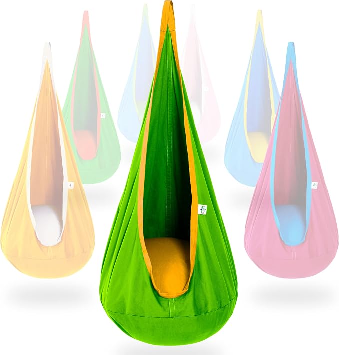 OUTREE Kids Pod Swing Seat, Cotton Child Hammock Swing Chair, Sensory Swing by WelcometoOUTREEsworld