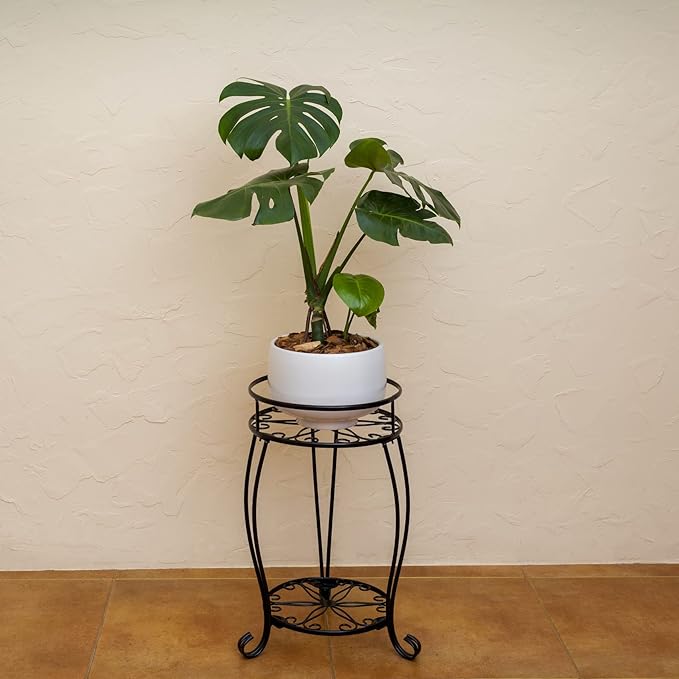 FaithLand 2 Pack Plant Stands, Heavy Duty Metal Planter Holder Indoor Outdoor - Image 6