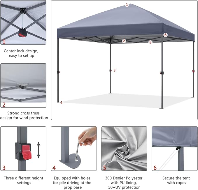 ABCCANOPY Outdoor Easy Pop up Canopy Tent 10x10 - Image 5