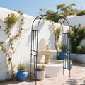 Metal Garden Arch Arbor Trellis – Heavy Duty Steel Garden Arbor by Garvee