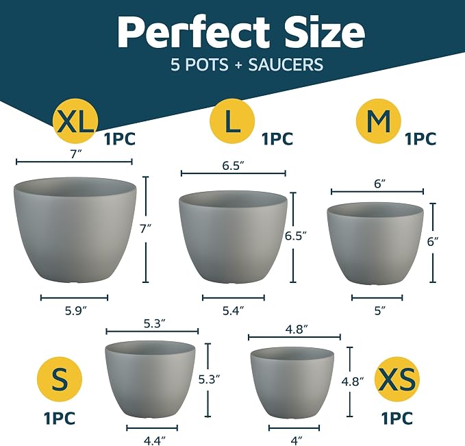 Planter Pots with Drainage Holes - Image 2