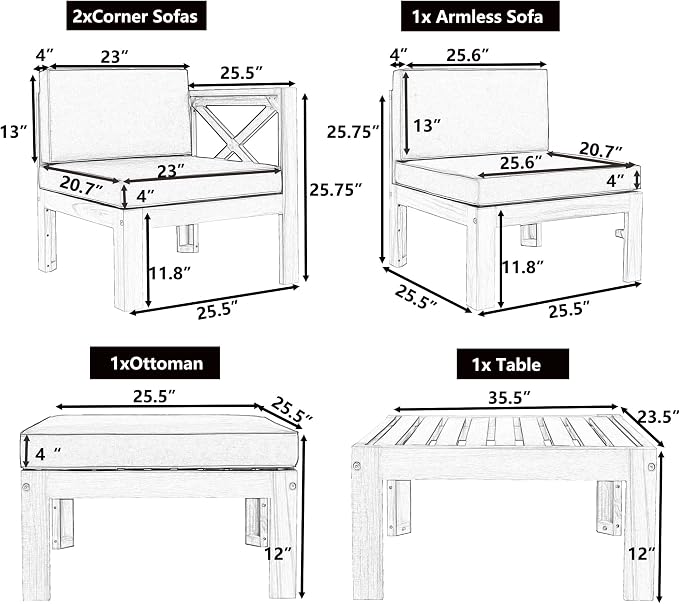 5-Piece Sectional Sofa Seating Group Set - Image 3