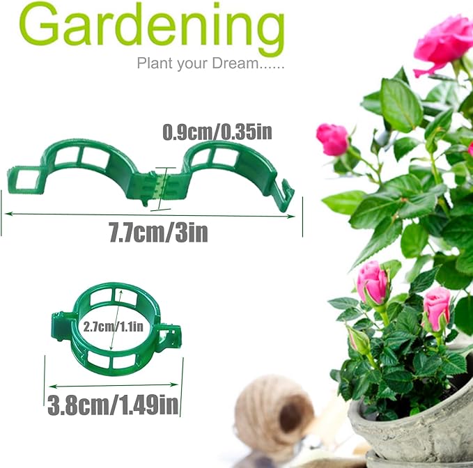 Plant Support Clips, Plastic Trellis Clips, Grape Vine Tomato Vine Vegetables - Image 2