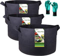 3-Pack 75 Gallon Thickened Plant Grow Bags Large Heavy Duty Garden Bag Fabric by TespherCreationsforYardWorkLawnsCareandGardeningJobsOutdoorActivitiesRVCampingTrips
