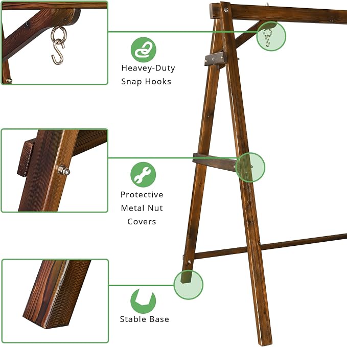 Outvita Porch Swing Stand, Backyard 600lbs Capacity - Image 3