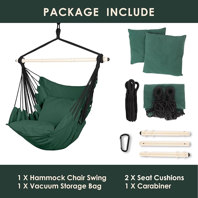 Highwild Hammock Chair Hanging Rope Swing - Image 7