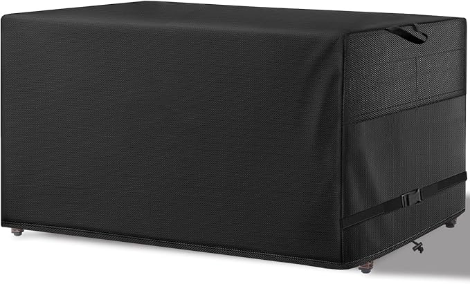 Patio Coffee Table Cover Black Heavy Duty Waterproof Cover 42" L x 24" W x 18" H by Wnanan