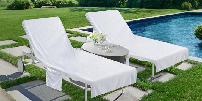 Super Soft & Thick Lounge Chair Towel Cover, Chaise Lounge Cover - Image 7