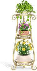 LASZOLA 3 Tier Gold Metal Plant Stand by LASZOLA