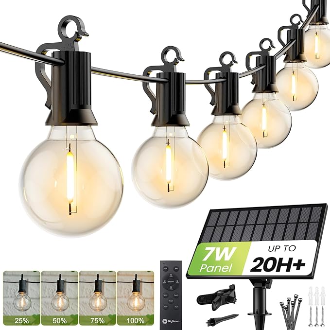 Brightown 208FT Solar String Lights Outdoor Waterproof by Brightown