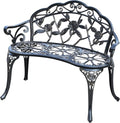 Cast Aluminium Outdoor Bench, Rose Garden Bench by Unknown