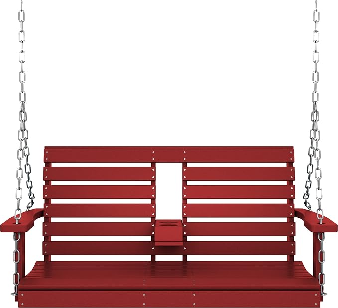 KINGYES Outdoor Hanging Patio Swing Chair, 2 Seat - Image 9