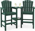 KINGYES Tall Adirondack Chair Set of 2, All Weather HDPE Bar Height Adirondack by KINGYES