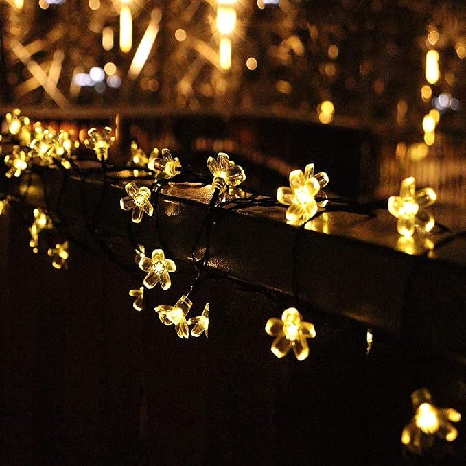 ITICdecor Solar Flower String Lights Outdoor Waterproof 50 LED Fairy Light - Image 8