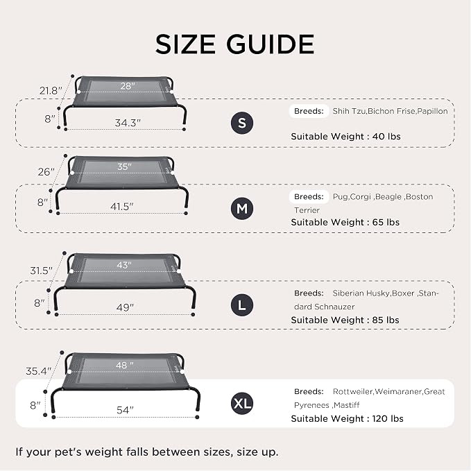 Bedsure Outdoor Elevated XL Dog Bed, Portable Indoor & Outdoor Cooling Raised - Image 5