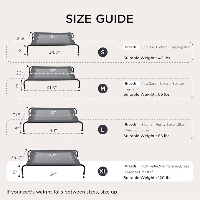 Bedsure Outdoor Elevated XL Dog Bed, Portable Indoor & Outdoor Cooling Raised - Image 6