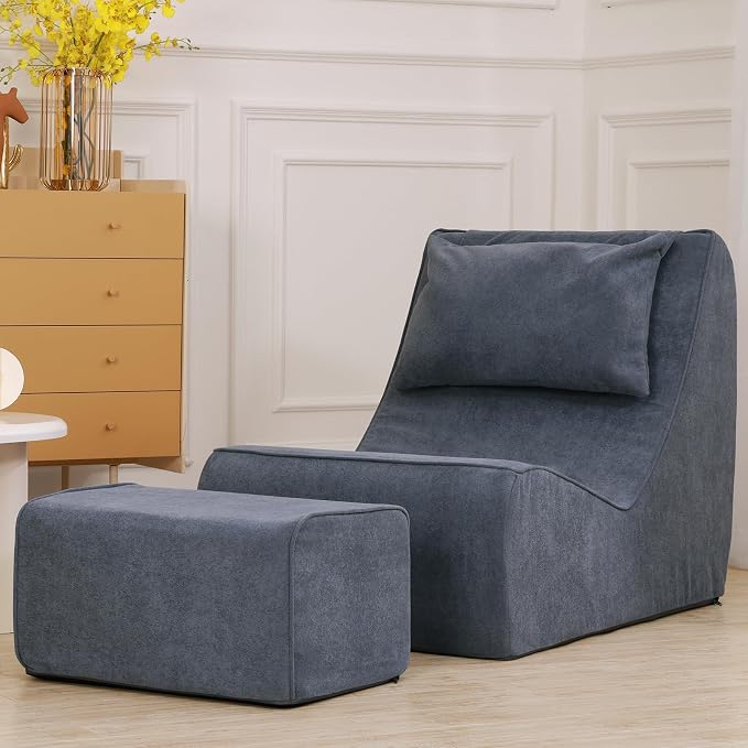 Giant Bean Bag Chair for Adults by SnugSofeeFoamSofa