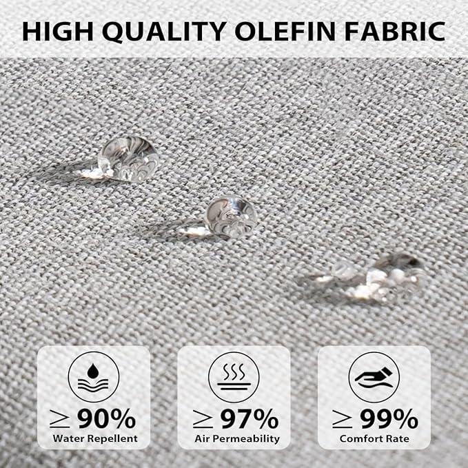 Sundale Outdoor Olefin Chaise Lounge Cushion, Water-Resistant Patio Lounge - Image 3