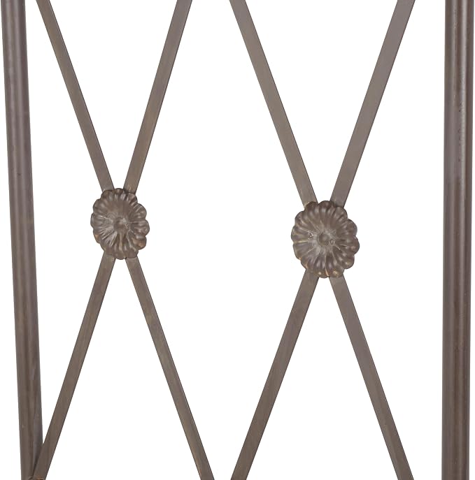 SAFAVIEH Outdoor Collection Atticus Rustic Brown Wrought Iron Lattice Arch - Image 8