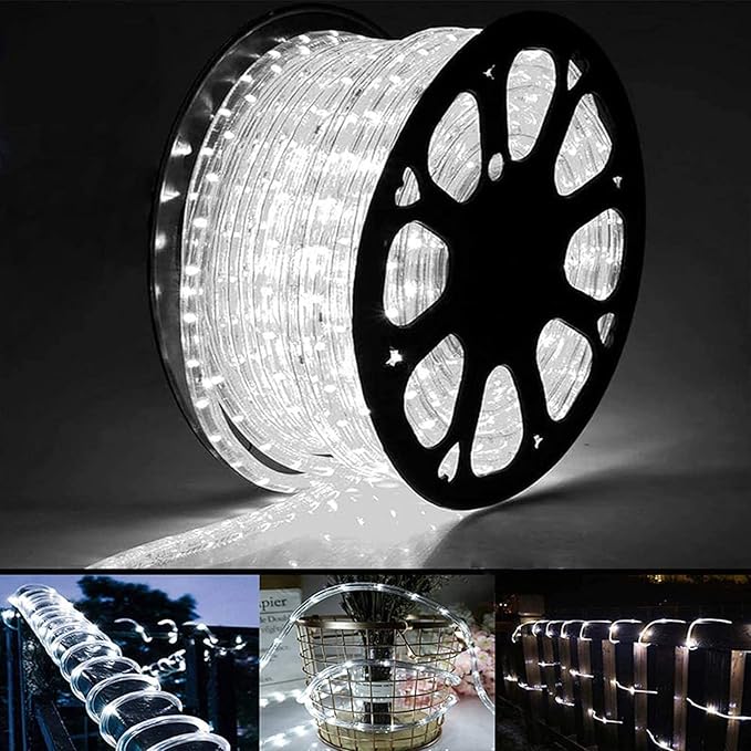 50ft 360 LED Rope Lights Outdoor, Connectable and Flexible Tube Lights by Jnaurb