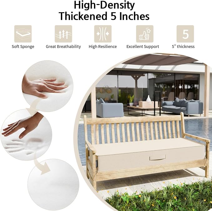 Outdoor Water-Resistant Olefin Chaise Lounge Cushions - Image 5