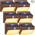 Peasur 6 Packs Solar Outdoor Lights Motion Sensor Solar Security Lights by Peasur