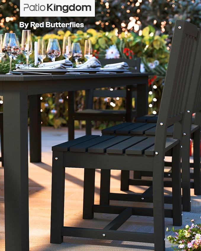 5-Piece Black Outdoor Dining Set - Image 7
