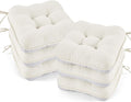 BETU White Chair Cushions for Dining Chairs Set of 6, 3.5" Thick Kitchen Table by BETU